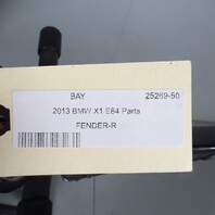 2013-2015 BMW X1 E84 Right Front Fender Passenger Black 41627332424 OEM Used