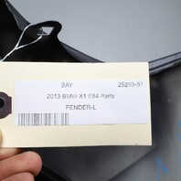 2013-2015 BMW X1 E84 Left Front Fender Passenger Black 41627332423 OEM Used