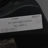 2011-2013 BMW 528i 535i 550i M5 F10 Left Tail Light 63217203231 OEM Used