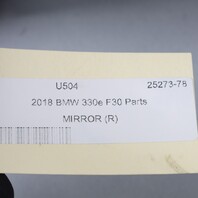 2013-2018 BMW 320i 328i 330i 335i 340i Right Door Mirror 51167345681 OEM Used
