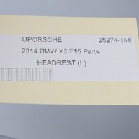 2014-2018 BMW X5 Front Seat Headrest Terra 52107383866 OEM Used