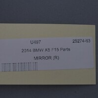 2014-2018 BMW X5 Right Door Mirror Side View Surround View 51167364052 OEM Used