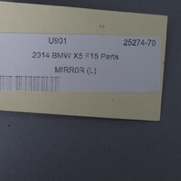 2014-2018 BMW X5 Left Door Mirror Side View Surround View 51167364051 OEM Used