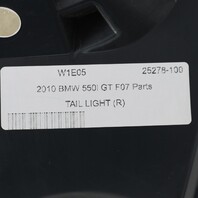 2010-2013 BMW 535i 550i GT F07 Right Tail Light 63217341516 OEM Used