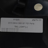 2010-2013 BMW 535i 550i GT F07 Left Tail Light 63217199645 OEM Used