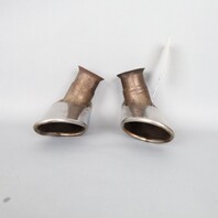1999-2001 Porsche 911 996 3.4 Exhaust Muffler Tip Pair Set 99611125255 OEM Used