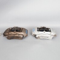1999-2004 Porsche 911 C4 Front Brake Calipers Pair Silver Brembo OEM Used NOTE