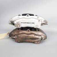 1999-2004 Porsche 911 C4 Front Brake Calipers Pair Silver Brembo OEM Used NOTE