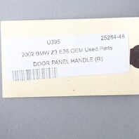 1996‑2002 BMW Z3 Right Interior Door Pull Handle 51418398734 OEM Used