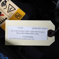 2013-2018 BMW 320Xi AWD N20 Engine Motor 80k Miles OEM Used