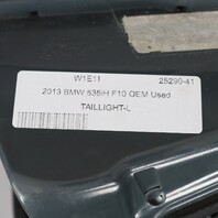 2011-2013 BMW 528i 535i 550i M5 F10 Left Tail Light 63217203231 OEM Used