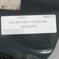2011-2013 BMW 528i 535i 550i M5 F10 Right Tail Light 63217203232 OEM Usedd