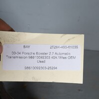 00-04 Porsche Boxster 2.7 Automatic Transmission 98610092303 40K Miles OEM Used