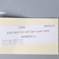 2004-2009 BMW X3 Left Door Mirror Side View 51163448147 OEM Used