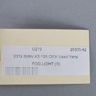 2011-2017 BMW X3 Right Fog Light 63177238790 OEM Used