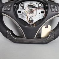 BMW 128 135i 328i 335i X1 Carbon Fiber Flat Bottom Steering Wheel Paddle USED