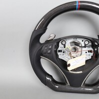 BMW 128 135i 328i 335i X1 Carbon Fiber Flat Bottom Steering Wheel Paddle USED