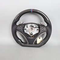 BMW 128 135i 328i 335i X1 Carbon Fiber Flat Bottom Steering Wheel Paddle USED
