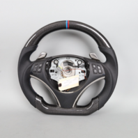 BMW 128 135i 328i 335i X1 Carbon Fiber Flat Bottom Steering Wheel Paddle USED
