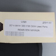 2013-2018 BMW 320i Interior Inside Rear View Mirror 51169243596 OEM Used