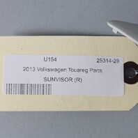 2011-2014 Volkswagen Touareg Right Sun Visor 7P6857552M OEM Used