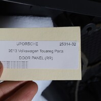 2011-2014 Volkswagen Touareg Right Rear Door Panel Black OEM Used
