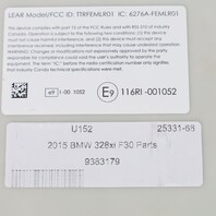 BMW 328i 335i 428i 435i Front Electronic Control Module 61359288302 OEM Used