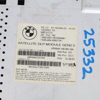 BMW 128i 135i 328i 335i 525i 528i 530i X5 Satellite Radio Receiver OEM Used