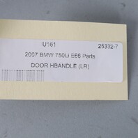 2006-2008 BMW 750Li 760Li Left Rear Outside Door Handle 51227191907 OEM Used