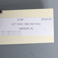 2009-2011 BMW 328i 335i E90 Right Door Mirror Side View 51167282600 OEM Used