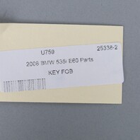 07-10 BMW 528i 530i 550i 650i M6 Ignition Switch Key Fob 66126954722 OEM Used