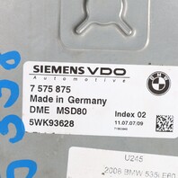 2007-2008 BMW 135i 335i 535i N54 Engine Computer ECU DME 12147575875 OEM Used