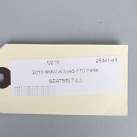 2011-2016 BMW 528i 535i 550i M5 F10 Left Front Seat Belt 72117241747 OEM Used