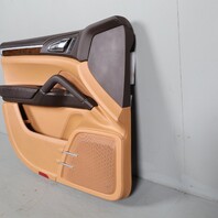2011-2018 Porsche Cayenne 958 Left Front Door Panel Espresso / Cognac OEM Used