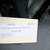 2011-2018 Porsche Cayenne 958 Right Front Door Jet Green 95853101200 OEM Used