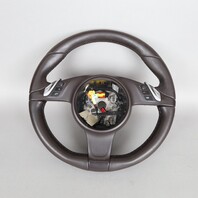 2011-2014 Porsche Cayenne Panamera Steering Wheel Espresso OEM Used