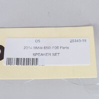 2014-2019 BMW 640i 650i M6 Gran Coupe Speaker Set B&O Subwoofer Tweeter OEM Used