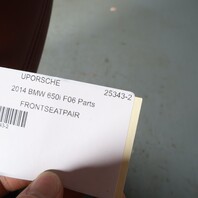 2013-2019 BMW 640i 650i F06 Gran Coupe Front Seats Pair Vermilion Red OEM Used