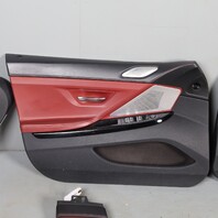 2013-2019 BMW 640i 650i F06 Gran Cpe Door Panel Set Vermilion Red OEM Used
