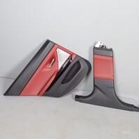 2013-2019 BMW 640i 650i F06 Gran Cpe Door Panel Set Vermilion Red OEM Used