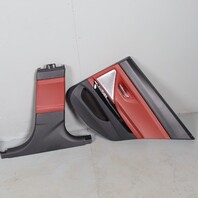 2013-2019 BMW 640i 650i F06 Gran Cpe Door Panel Set Vermilion Red OEM Used