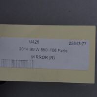 2012-2015 BMW 640i 650i Right Door Mirror Side View White 51167286450 OEM Used