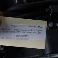 2000-2001 Porsche Boxster 986 2.7 Engine Motor 98610092203 78K Miles OEM Used