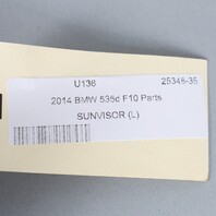 2011-2016 BMW 528i 535i 550i Left Sun Visor 51167248859 OEM Used