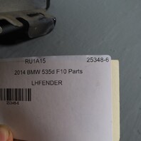 2011-2016 BMW 528i 535i 550i Left Fender Black 41357248659 OEM Used