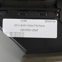 2011-2016 BMW 528i 535i 550i M5 Center Dash Air Vent 64229166891 OEM Used