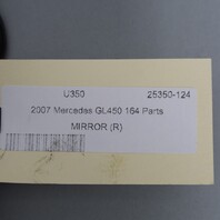 2007-2008 Mercedes GL450 Right Power Folding Door Mirror 1648101293 OEM Used