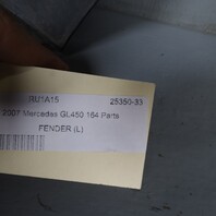 07-12 Mercedes GL320 GL450 GL550 GL350 Left Fender 1648800106 Black OEM Used