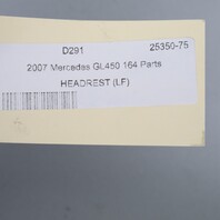 2007-2012 Mercedes GL450 GL550 Center Row Seat Headrest 1649704850 OEM Used