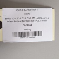 BMW 128i 135i 328i 335i M3 Left Steering Wheel Airbag 32306884664 OEM Used